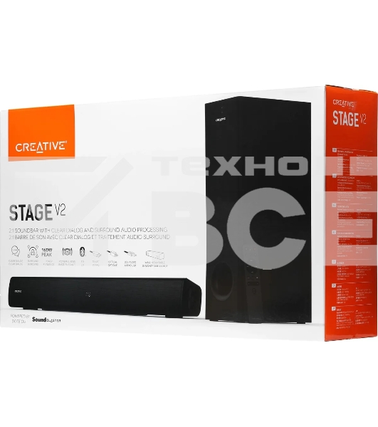 Акустическая система Creative Stage V2 2.1 черный 80Вт
