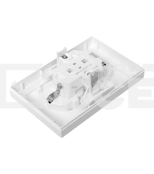 Розетка 2-м EKF UP1-SOW-211-44 СП Эпика 16А IP44 с заземл. защ. шторки с рамкой с крышками механизм бел.