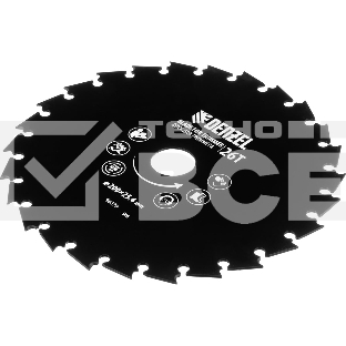 Диск для триммера Denzel c долотообразной формой зуба, 200 х 25,4 мм, 26 зубов