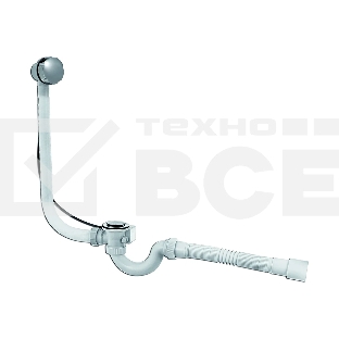 Сифон МИНИ Элит для ванн полуавтомат и гибкой трубой (д.40/50)