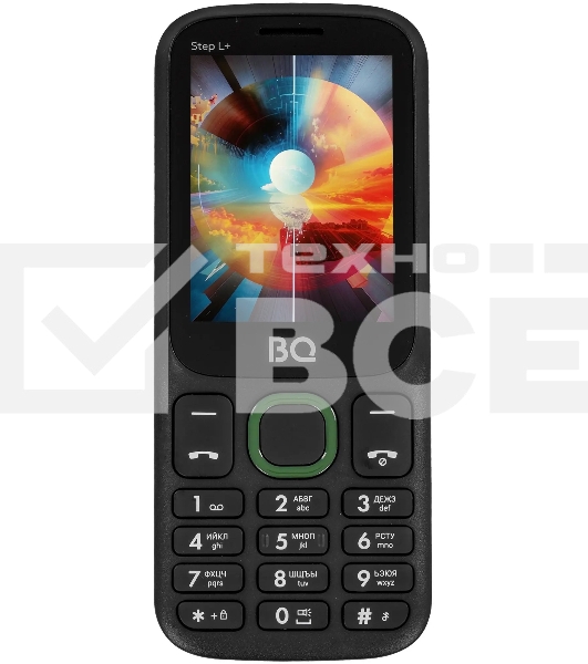 Мобильный телефон BQ 2440 Step L+ черный/зеленый