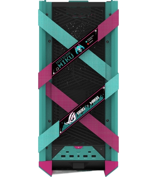 Корпус ASUS ROG Strix Helios II GX601S Hatsune Miku Edition Black, Full-Tower, чёрный, 4 x 140 мм