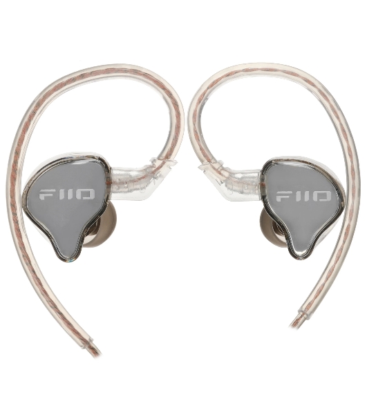 Гарнитура внутриканальные Fiio JD10 Type C 1.2м прозрачный/черный проводные крепление за ухом (80004221)