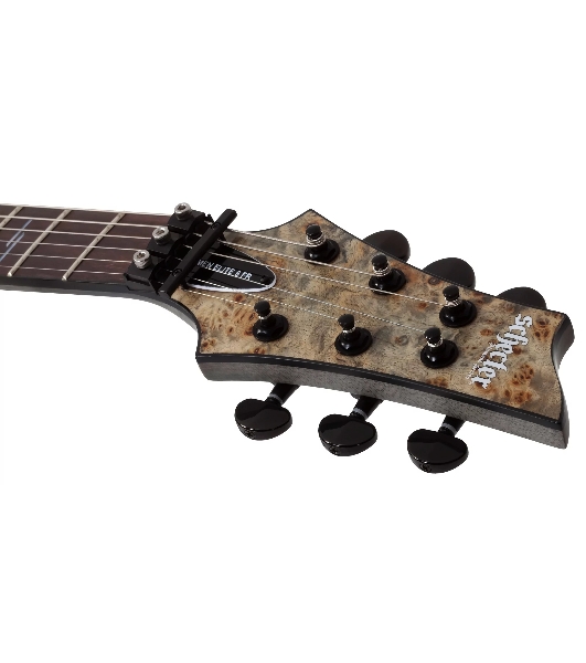 Электрогитара SCHECTER OMEN ELITE-6 FR CHAR - электрогитара 6-струнная, Charcoal (CHAR) - древесный