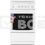 Плита газовая De Luxe 5040.31г(кр) ЧР белый, конфорок 4 шт, духовка 46 л, 50 см x 85 см x 50 см, фото 1