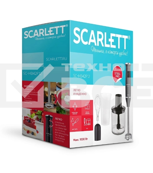 Блендер Scarlett SC-HB42F12 1000Вт черный