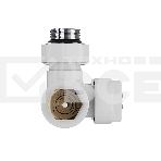 Узел нижнего подключения термостатический угловой Royal Thermo Design Pro 15мм М30х1,5 (Белый), фото2
