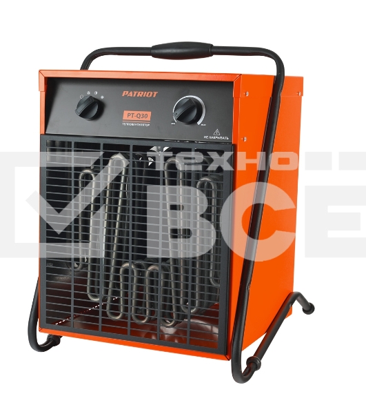 Тепловентилятор Patriot PT-Q 30, оранжевый/черный, 15/30 кВт, 400В, терморегулятор