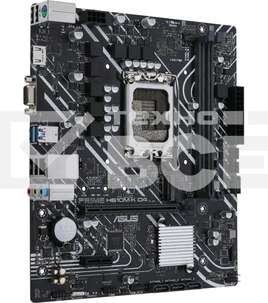 Материнская плата ASUS PRIME H610M-K D4 ARGB, LGA 1700, Intel H610, 2xDDR4, 4xSATA, 1xM.2, 1xPCIe 4.0 x16, 1xHDMI, 1x1Gb LAN, 2xUSB 5Gbps, 4xUSB 2.0, 7.1, mATX