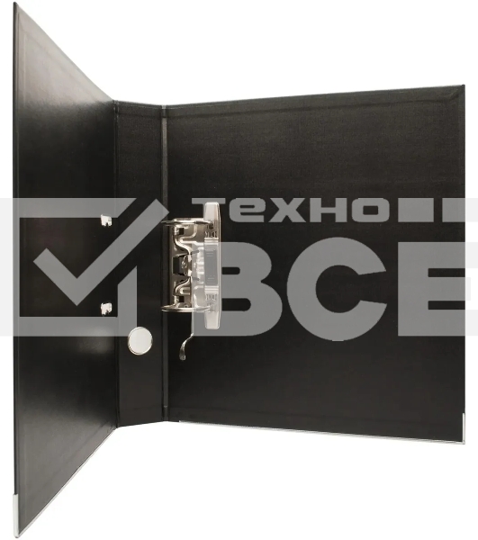 Папка-регистратор Silwerhof 2022106 A4 50мм, двусторонний ПВХ, черный, металлическая окантовка, сборная (упаковка: 2шт)