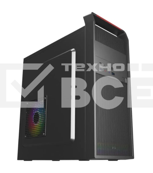 Компьютерный корпус ACD Coffre 102N mATX, черный, 80мм rear FAN, w/o PSU