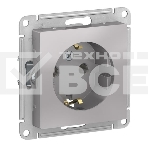 Механизм розетки 1-м СП AtlasDesign с заземл. 16А алюм. SchE ATN000343, фото4