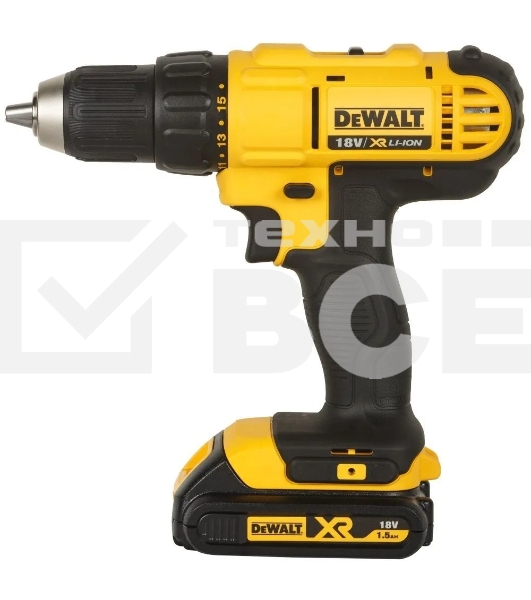 Дрель-шуруповерт аккумуляторная DeWalt 18 В, 2 АКБ, ЗУ. DCD771S2
