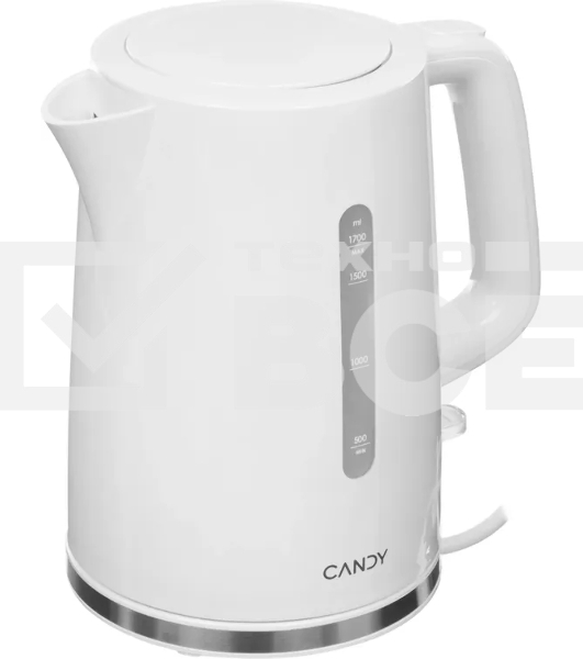 Чайник электрический Candy QA00A1M00RU 1.7л. 2200Вт белый корпус: пластик (CK-100)