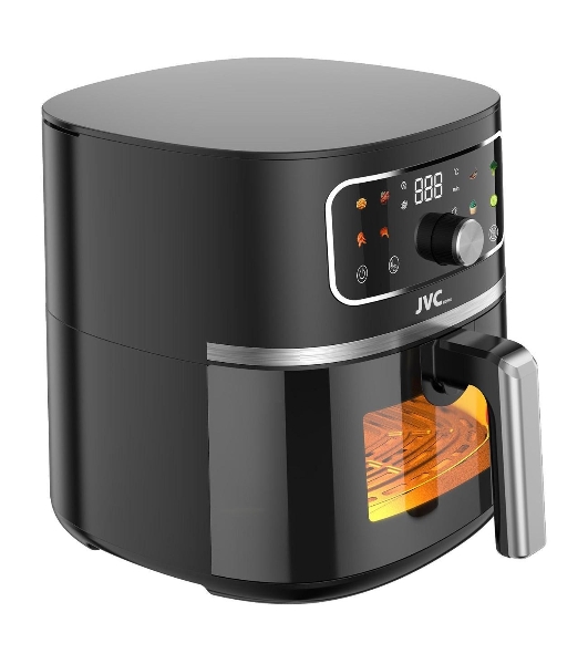 Аэрогриль JVC JK-MB058 черный, 1750 Вт, 7 л, механическое управление, 8 программ