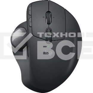 Трекбол беспроводной Logitech MX Ergo графитовый, 2048 dpi, радиоканал, Bluetooth, USB, кнопки - 8