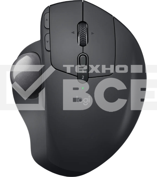 Трекбол беспроводной Logitech MX Ergo графитовый, 2048 dpi, радиоканал, Bluetooth, USB, кнопки - 8