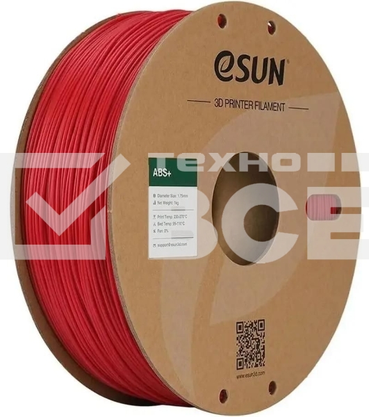 Пластик для принтера 3D Esun ABS+175R1 ABS d1.75мм 1кг 1цв. красный