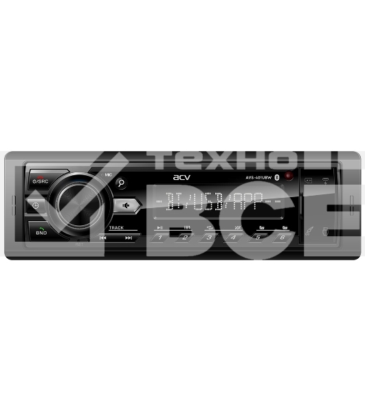 Автомагнитола ACV AVS-401UBW 1DIN 4x50Вт v5.0 AUX 2 (43343)