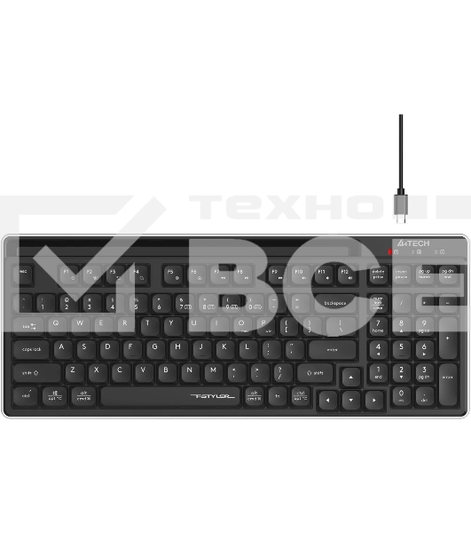 Клавиатура A4Tech Fstyler FBX70C беспроводная, USB, Bluetooth/Радиоканал, черный
