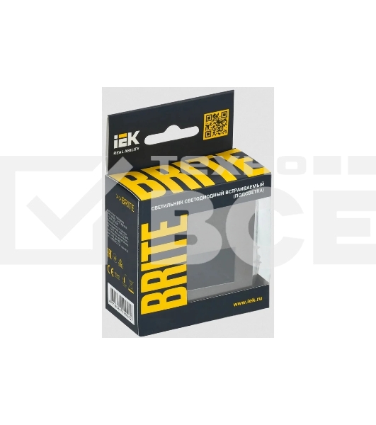 Подсветка светодиодная встраиваемая IEK BRITE ПЛ20-БрТБ темная бронза