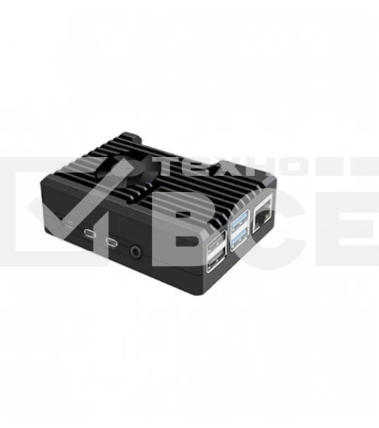 Корпус Qumo Aluminum case with black fan, Raspberry Pi 4, black(RS022)