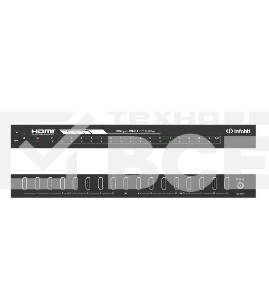 Усилитель - распределитель Infobit iSwitch 1016 1х16 HDMI 4K60