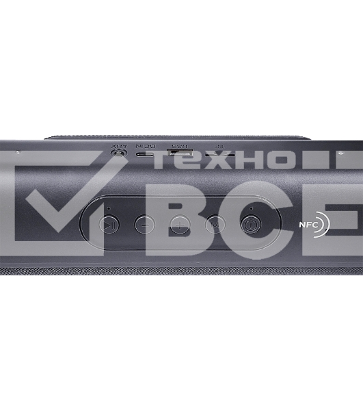 Колонка портатитвная Ural ТТ М100+ серый 6W 1.1 BT/3.5Jack/USB-C 10м 1200mAh (без.бат) (УРАЛ ТТ М100+ СЕРЫЙ)