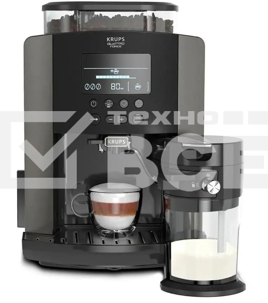 Кофемашина Krups Arabica Latte EA819E10 1450Вт черный/коричневый