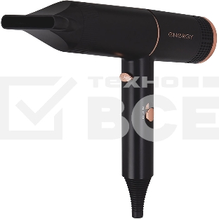 Фен ENERGY EN-805 черный/золотистый, 1400 Вт