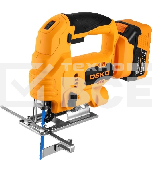 Лобзик электрический аккумуляторный DEKO DKJS20E, 20В, 1x4.0А·ч