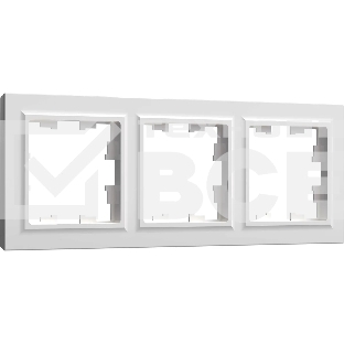 Рамка 3-мест. IEK BRITE РУ-3-БрБ бел.