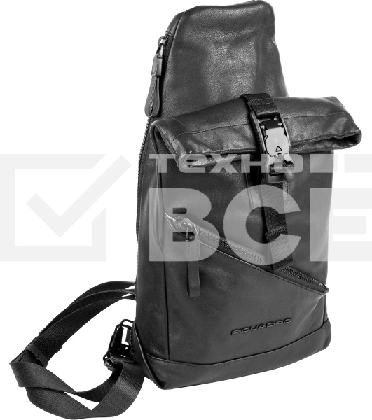 Рюкзак слинг Piquadro Harper CA6784AP/N черный кожа