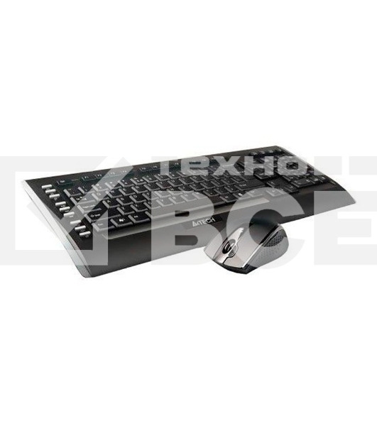 Комплект клавиатура+мышь A4TECH 9300F беспроводной, USB, 2000 DPI, чёрный