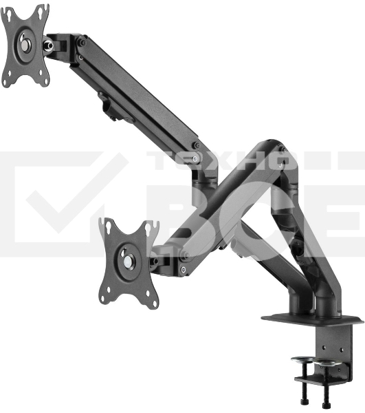 Кронштейн для мониторов Ultramounts UM729 черный 17'-27' макс.7кг крепление к столешнице поворот и наклон