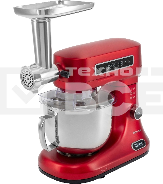 Кухонная машина Rondell RDE-KM900 планетар.вращ. 1900Вт красное вино