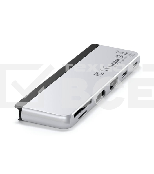 USB-концентратор двойной Satechi Dual USB-C Hub For Surface Pro 9, серебристый