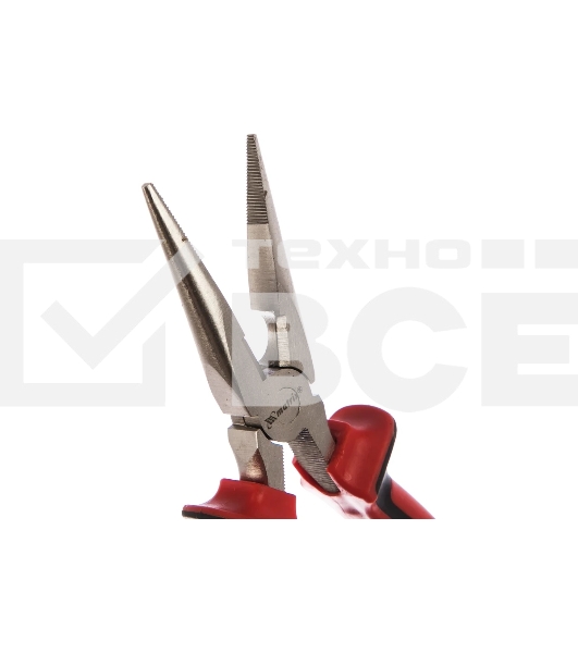 Длинногубцы Matrix NICKEL 17166 180 мм, прямые никелированные, двухкомпонентные рукоятки
