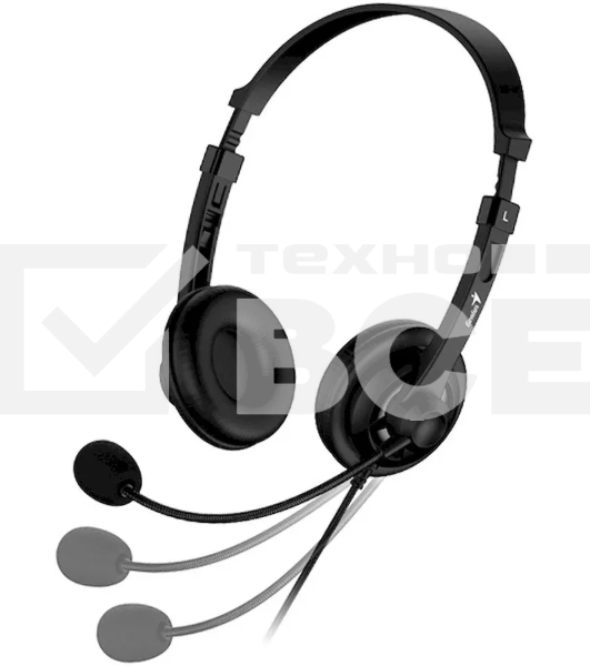 Гарнитура Genius HS-230U чёрный, проводная, USB
