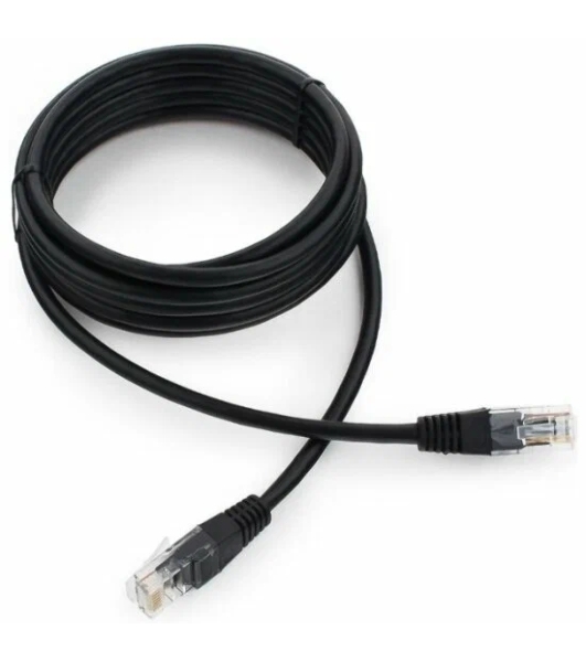 Патч-корд UTP Cablexpert PP12-10M/BK кат.5e, 10м, литой, многожильный, черный