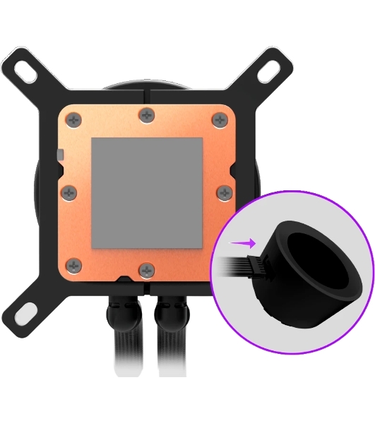 Система жидкостного охлаждения для ПК/ Water Cooling System NZXT Kraken Plus 360 RGB V2 (260W, 360mm, LED temp., Black, RGB/ Fans: 3x120mm, 75.05CFM, 31.9dBA, 2400RPM/ Pump height 55.97mm, 2800RPM, Rad thickness 27mm/ S: 1851, 1700, 1200, 115X, AM5, AM4)