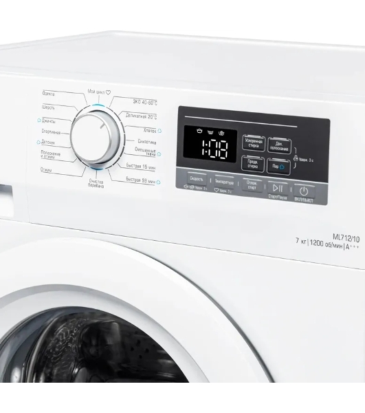Стиральная машина Бирюса WM-ML712/10 белый, загрузка фронтальная 7 кг, 1200 об/мин, класс A+++