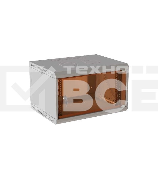 Шкаф коммутационный Suprlan (05-1093) настенный 12U 600x450мм пер.дв.стекл направл.под закл.гайки 70кг RAL 7035 385мм 19кг 500мм