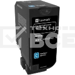 Картридж F+ imaging голубой 12000 стр. для Lexmark CS725, CX725 (аналог 74C5HCE), фото 1