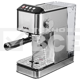 Кофеварка рожковая BBK BCM1501 нержавеющая сталь/черный, исп. кофе - молотый, 1.7 л, 1200 Вт, 20 бар