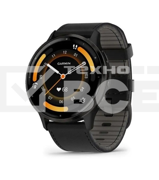 Смарт-часы Garmin Venu 3 черный, кожаный ремешок 45мм