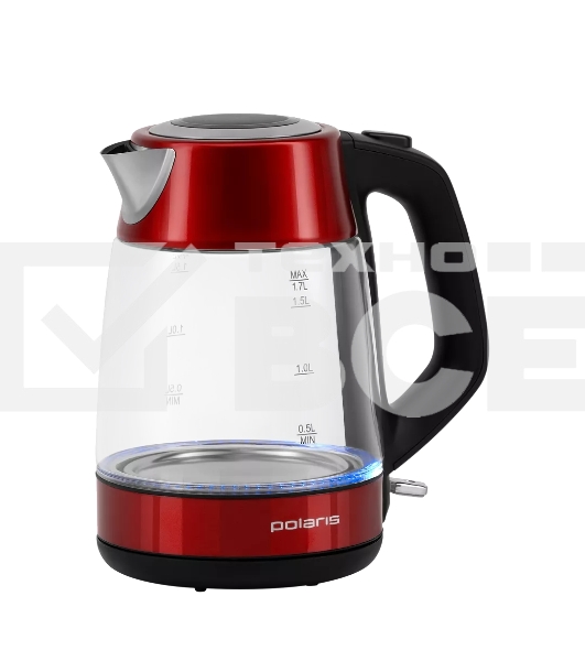Чайник электрический Polaris PWK 1760CGL 1.7 л, 2150 Вт, красный