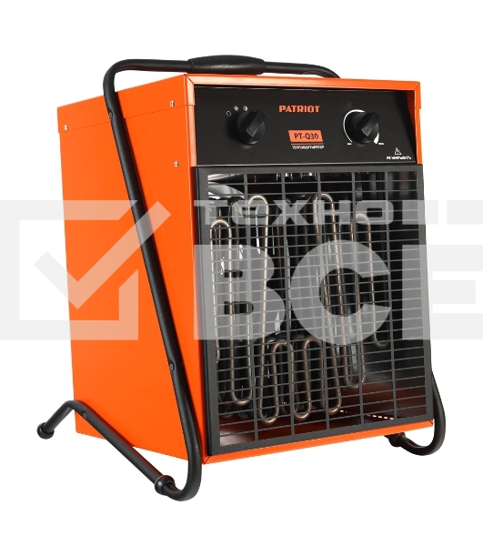 Тепловентилятор Patriot PT-Q 30, оранжевый/черный, 15/30 кВт, 400В, терморегулятор
