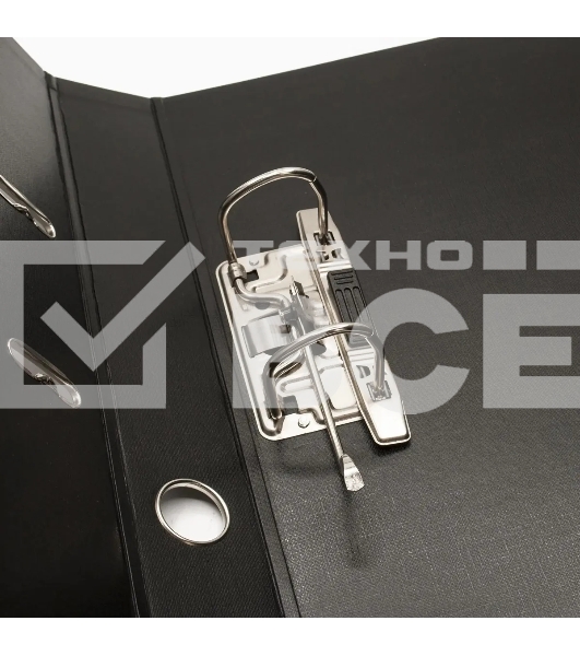 Папка-регистратор Silwerhof 2022106 A4 50мм, двусторонний ПВХ, черный, металлическая окантовка, сборная (упаковка: 2шт)