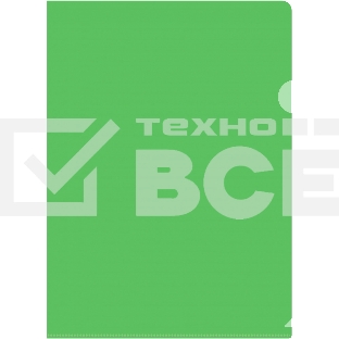 Папка-уголок Silwerhof Eco тисненый A4 пластик 0.12мм зеленый